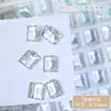 8 * 10mm rectangular ángulo recto caramelo de roca diamante clavo belleza cubo de hielo grande celebridad de internet fondo puntiagudo vidrio de color cristal diamante clavo joyería