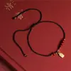 Tornozeleira Vermelha Tecida à Mão com Cinábrio Personalizada para Alunos em Seu Ano Zodiacal, Tornozeleira Simples para Melhor Amigo, Pulseira Presente para Namorada