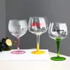 Copa de Cristal Personalizada por el Fabricante, Jarra de Cerveza Alta, Copa de Vino de Fondo Redondo, Copa Burdeos de Panza Grande, Patrón Personalizable