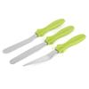 Espátula de Crema Decorativa Juego de 3 Piezas Acero Inoxidable Cuchillo Desmoldador de Embrión de Pastel Llana para Mermelada Cuchillo para Mezclar Tinta