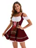 Vestido de Chica Europea y Americana Oktoberfest 2025 Alemán Múnich Actuación en Escenario Cos Maid Disfraz Multicolor