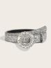Cinturón con hebilla redonda de diamantes de imitación para mujer, estilo ins, cinturón ancho, decoración, moda europea y americana, jeans con lentejuelas personalizados con nuevo estilo