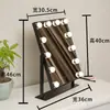 Espejo de Maquillaje LED Amazon Hollywood Espejo de Tocador de Escritorio con Luz Regalo de Escritorio para Dormitorio Estilo Europeo y Americano Espejo con Bombilla