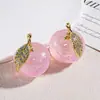 Beleza de Gelo Laranja Grande com Pendente Colgante Artesanal DIY Corrente para Celular Joia de Carro Pingente Brincos Acessórios Pacote de Material
