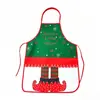 Nuevo delantal navideño transfronterizo con estampado de Papá Noel, utensilios de cocina, impermeable y a prueba de aceite, suministros para fiestas navideñas