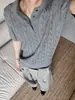 Polo de Verano de Punto Trenzado Talla Grande para Hombre, Estilo Coreano, Versátil, Moderno, Corte Holgado, Camiseta Corta para Gimnasio, Tendencia