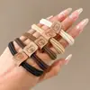 Nuevo Coletero de Color Café de Alta Elasticidad, Banda de Goma para Deportes, Anillo Grueso para Peinados de Moño de Niñas, Accesorio para el Cabello