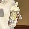 Copo de Água para Treinamento Militar Estudantil, Copo Portátil de Verão de Alto Valor com Canudo para Meninas, Estilo Ins, Resistente a Altas Temperaturas, com Infusor de Chá, Novo Copo 2025