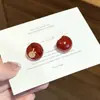 Brincos de Luxo Leve de Alta Qualidade, Únicos e de Nicho, Novo Estilo de Ano Novo, Brincos Vermelhos Versáteis, Brincos Elegantes e Estilosos para Mulheres