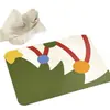 Alfombrilla Drenante de Barro de Diatomeas Navideña Transfronteriza Alfombrilla Absorbente de Secado Rápido Especial para Cafetera Posavasos Aislante Antideslizante para Mesa de Comedor