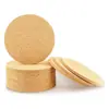Porta-copos simples retrô de cortiça feitos sob medida para restaurantes, salas de jantar, jogos americanos de madeira isolados, porta-copos de bar para café e chá feitos sob medida