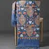 Xale Bordado Exquisito Nepalês Bordado Vermelho de Casamento Imitação de Caxemira Lenço Estilo Étnico Chinês Uso Duplo para Mulheres