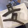 Presilha de Cabelo Coreana Dongdaemun Estampa de Leopardo Simples para Mulheres, Presilha de Tubarão para Coque na Nuca, Acessório de Cabelo para Cabelo Grosso, Grampo
