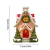 Decoración de luz de casa de nieve de producto navideño transfronteriza diseño de jardín para el hogar casa de nieve con techo de nieve y copos de nieve navideños