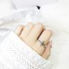 Anillo de Cruz de Plata Esterlina S925 para Mujer Retro Antiguo Elegante Moderno Plata Tailandesa Anillo Collar Pulsera Joyería Europea y Americana