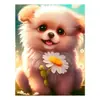 Kit de pintura de diamantes 5D con temática de animales de dibujos animados, una decoración de arte DIY para el hogar, completo con herramientas y un juego de pintura de diamantes de punto de cruz