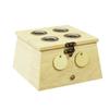 Caja de moxibustión de un solo orificio Wanjiuqiang madera de roble engrosada control de temperatura hebilla de cinturón caja de moxa dispositivo de moxibustión de un solo orificio y un solo ojo