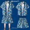 Vacaciones en la Playa Ropa de Baño para Hombre, Camisa de Viaje Isla Hainan Sanya, Conjunto de Dos Piezas Camisa Floral Hawaiana y Pantalones Cortos