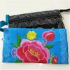 2026 Nuevo Estilo Estilo Étnico de Yunnan Cartera Suave Bordada para Mujer, Monedero Bordado para Teléfono Móvil, Bolso de Mano tipo Cartera para Mujer