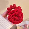 Accesorios para el cabello festivos de Año Nuevo rojos, personalidad femenina, exquisito lazo, horquilla, diseño de nicho, tocado de estrella que combina con todo, accesorios para el cabello