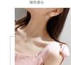 E505 Nuevos pendientes con colgante de perla multicolor y forma de corazón para mujer, estilo japonés y coreano, sencillos, elegantes y combinables, joyería para estudiantes