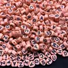 Acrílico 7mm contas de letras coloridas contas de carta de amor DIY joias artesanais pulseira acessórios com contas contas soltas material