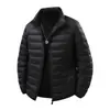 Chaqueta Ligera Popular Transfronteriza de Plumas para Hombre con Capucha, Adecuada para Primavera, Otoño e Invierno, Chaqueta de Plumas con Cuello Alto para Hombre, 50% Plumas, Aliexpress