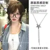Collar con lazo extraíble, dulce y sencillo, para mujer, diseño de nicho estilo coreano, accesorio largo, juego de colgantes versátil