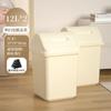 Wg6Q Cubo de Basura con Tapa Oscilante Simple para Hogar con Tapa Baño Inodoro Dormitorio Sala de Estar Oficina Clasificación Silencioso