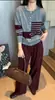 [Preço Especial Sem Devoluções Sem Trocas] T-PLATFORM 2026 Inverno Lã Estilo Coreano Casual Calça de Perna Larga Feminino 12128-3
