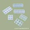 Caja Organizadora de Uñas con 4 Compartimentos, 6 Compartimentos, 8 Compartimentos, 12 Compartimentos, Caja de Empaque para Lentejuelas y Flores Secas, Tapa de Apertura Independiente, Caja de Almacenamiento Transparente con Braille