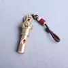 Llavero Colgante Silbato de Latón Cabeza de Conejo Silbato de los Doce Animales del Zodiaco Colgante de Pequeño Artículo Silbato de Supervivencia para Exteriores