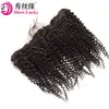 Cabelo Humano Kinky Curly Brasileiro Virgem de 10A com Frontal 13*4