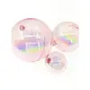 Pelota Transparente de Plástico Iridiscente Galvanizada Pelota de los Deseos Bola de Cristal Decoración para Pastel de Cumpleaños Adorno para Hornear Paquete de 10