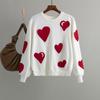 Atmósfera navideña sentido de diseño nicho sentido de diseño amor suéter de felpa suéter suave pegajoso top para mujer otoño e invierno 2023 Nuevo