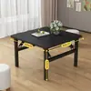 Mesa de Jantar Dobrável Sem Instalação Mesa Baixa Mesa de Jantar Doméstica Mesa de Chão Quadrada Mesa Quadrada Simples Mesa para Casa de Aluguel