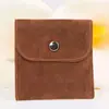 Nueva bolsa de almacenamiento de terciopelo de doble cara para joyería, bolsa de terciopelo con botón de presión para pulseras y accesorios, bolsita tipo flip-flap