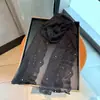Lenço de Seda Longo com Renda Artística Estilo Coreano, Fino e Respirável, com Toque de Luxo, Lenço de Pescoço para Roupas de Exterior e Proteção do Pescoço