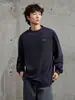 Camisa Térmica Base Dupla Estilo Americano Rumen para Homens, Blusa Interna de Outono, Tamanho Plus, Camiseta Quente de Manga Longa
