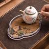 Bandeja de té acrílica del fabricante, Mesa de té, Maceta pequeña de begonia, Mesa de preparación en seco, Juego de té Kung Fu de alta gama, Exquisita bandeja para tazas de té
