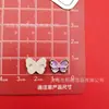 Acessórios plásticos coloridos em formato de coração de esmalte, borboleta e boca pequena, estilo Chanel, para DIY em capas de celular, presilhas de cabelo e fivelas de sapato.