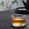 Tazas de té de vidrio estilo japonés con impresión de logotipo, tazones de té Kung Fu, tazas con textura martillada, tazas de degustación, juegos de té de cristal, venta al por mayor del fabricante
