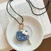 Collar con Colgante de Gato Lindo y Juguetón, Nicho Dulce y Elegante de Alto Valor Estético, Collar Largo Versátil de Moda para Mujeres