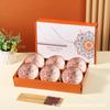 Juego de Cuencos Florales Acuarela Cerámica Plato Tazón de Arroz Vajilla Transfronteriza Caja de Regalo Estilo Ins Corazón de Niña