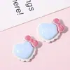 Gato fofo kt laço amor rosquinha resina DIY acessórios capa de celular presilha de cabelo material para copo d'água