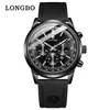 Relógio Casual Simples com Aparência Sofisticada para Homens Popular Transfronteiriço Três Olhos Decorativos Pulseira de Couro Crazy Horse Fábrica de Relógios Venda Direta