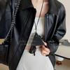 Bolsa Magnética de Cuero para Colgar Gafas en el Cuello Collar Bolsa de Cosméticos para Mujer Colgante de Gafas de Sol Bolsa Cadena de Suéter Exquisita Nueva 2025