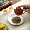 Base para tetera de flor de hielo de titanio puro, accesorios para ceremonia del té, tetera para el hogar, base para tetera de arcilla púrpura, base para taza de té, accesorios de juego de té de alta gama para ceremonia del té