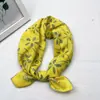 Pañuelo pequeño cuadrado de algodón y lino 55 cm Japonés y coreano artístico combinable para todo temporada de primavera y otoño pañuelo decorativo elegante algodón puro moda cinta para el pelo