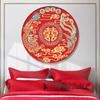 Fabricante de Punto de Cruz TikTok Kuaishou Xiaohongshu Dropshipping Nuevo Modelo 2026 Bordado con Hilo Sala de Estar Bordado Dragón y Fénix Diseño Propicio